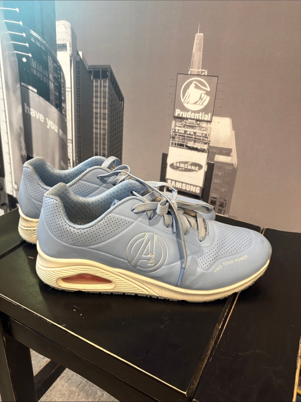 Avenger Men’s Light Blue Lace-Up Sneakers